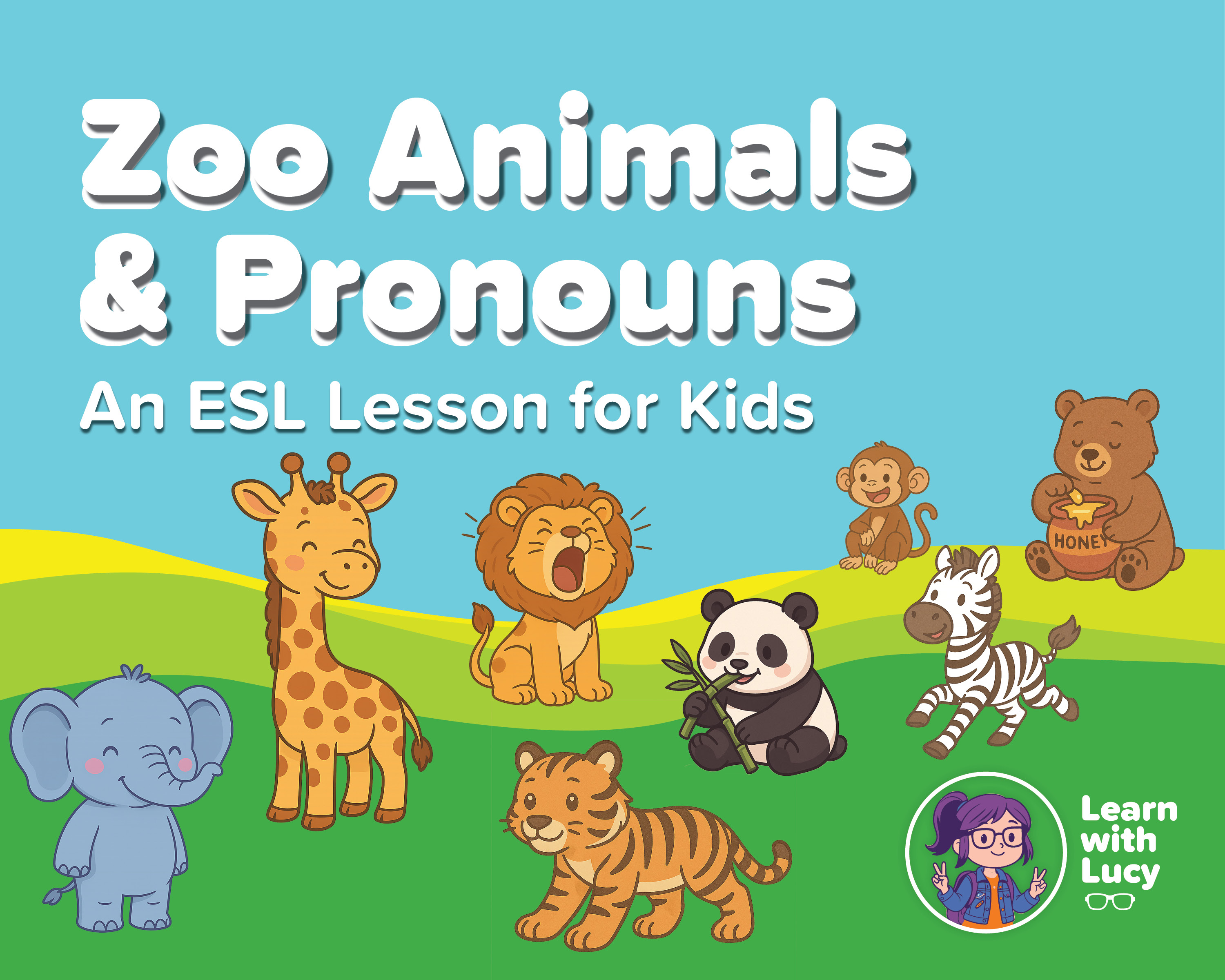 Zoo Animals and Pronouns: An ESL Lesson for Kids