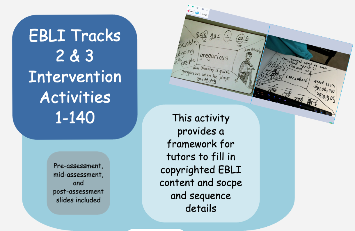 EBLI Tutoring Framework for Intervention, Tracks 2 and 3