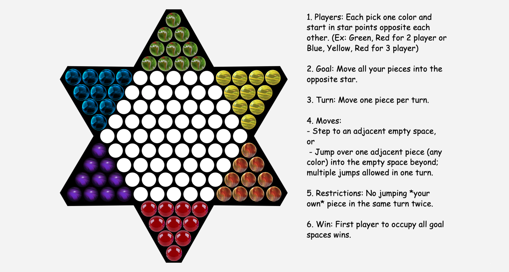 Chinese Checkers (2 to 6 Players)