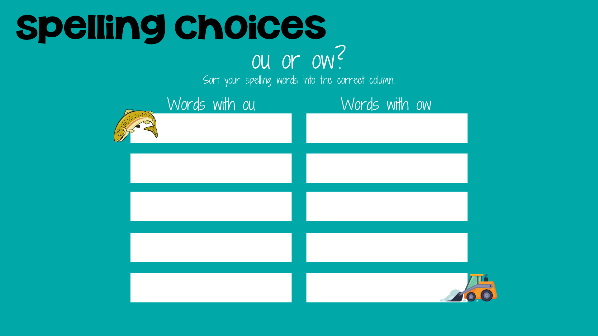 Spelling Choice Boards