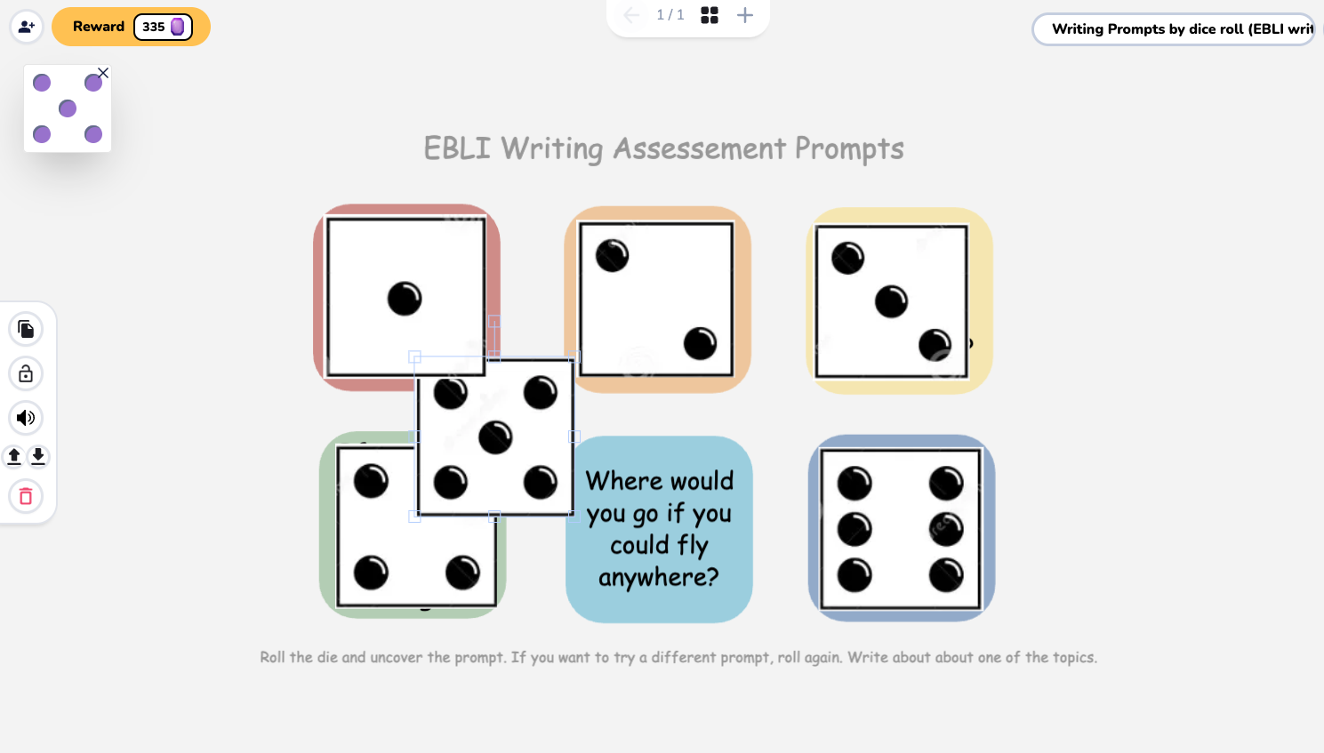 Writing Prompts for EBLI assessements