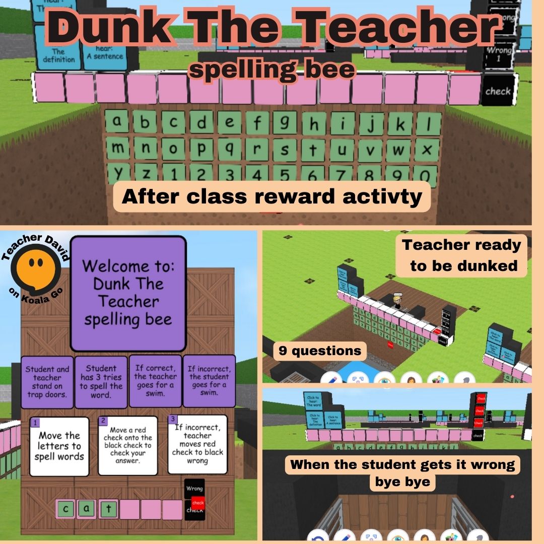 Dunk The Teacher spelling numbers