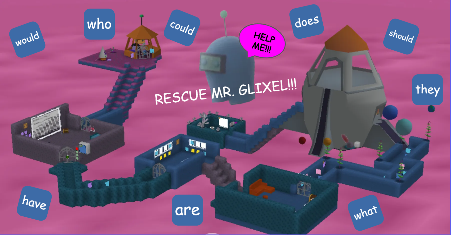 Rescue Mr. Glixel!! - Reading & Spelling Sight Words Used in Contractions