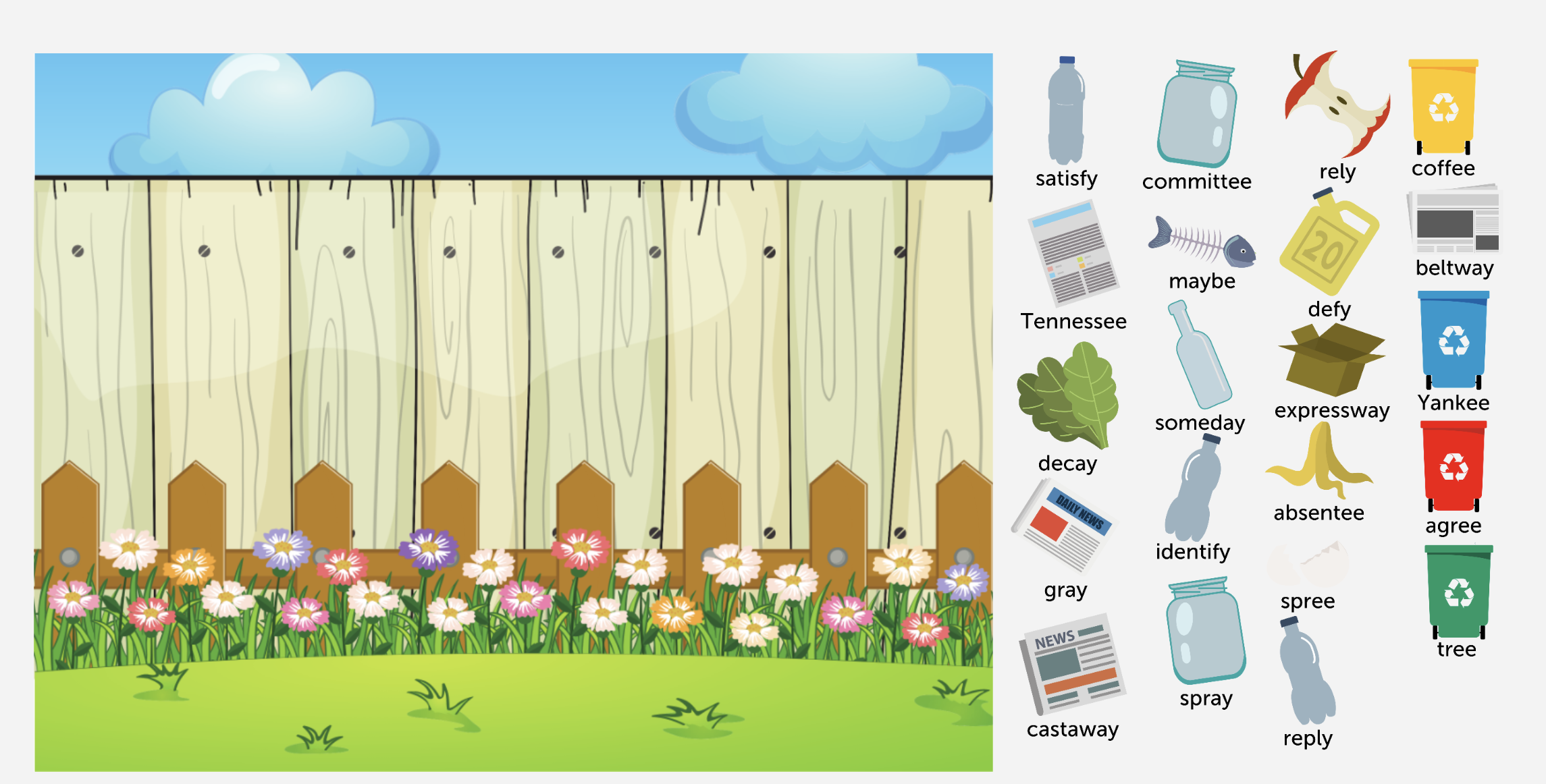 Long A, E & I at the end of a word