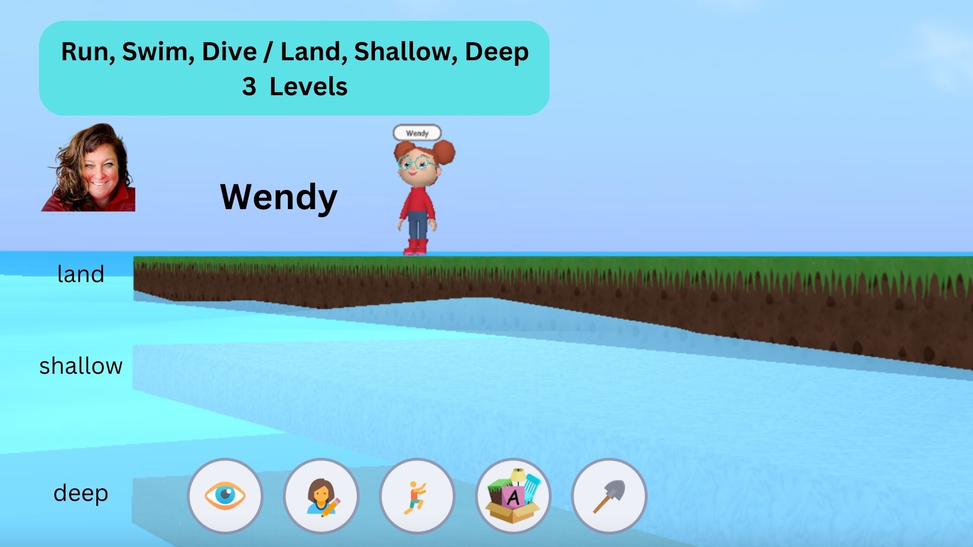 Run, Swim, Dive / Land, Shallow, Sea