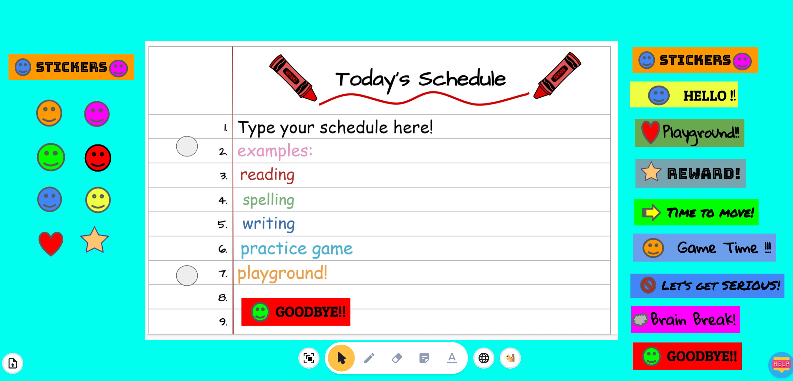 Today's Schedule Chart