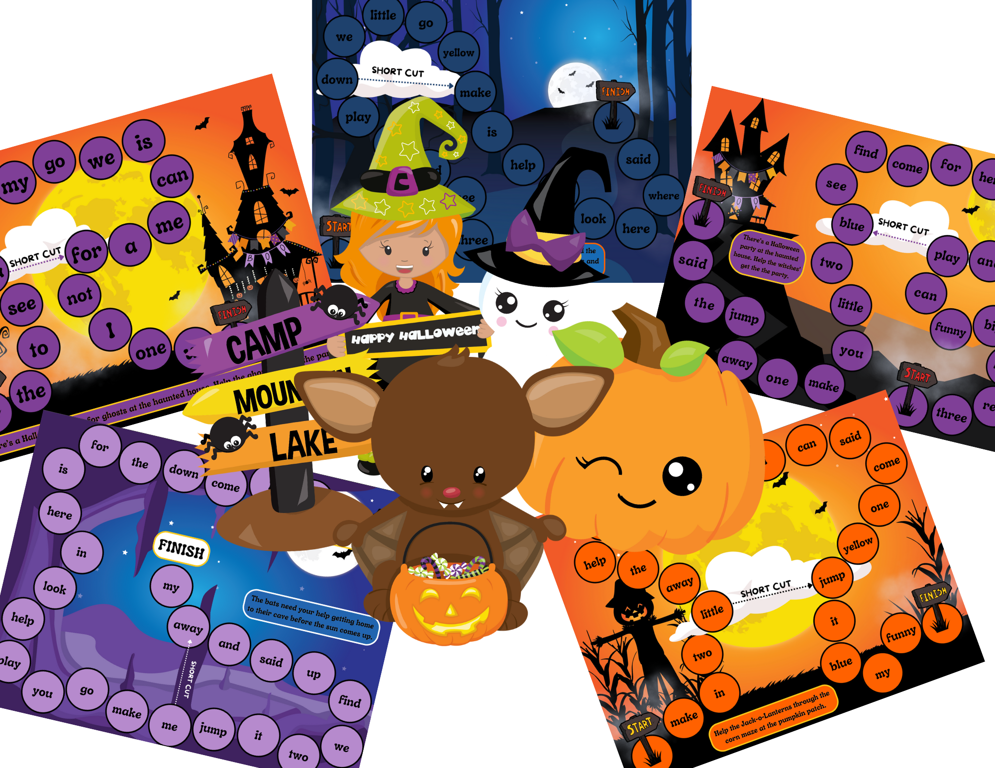 Halloween Sight Words Dolch Pre-Primer Games