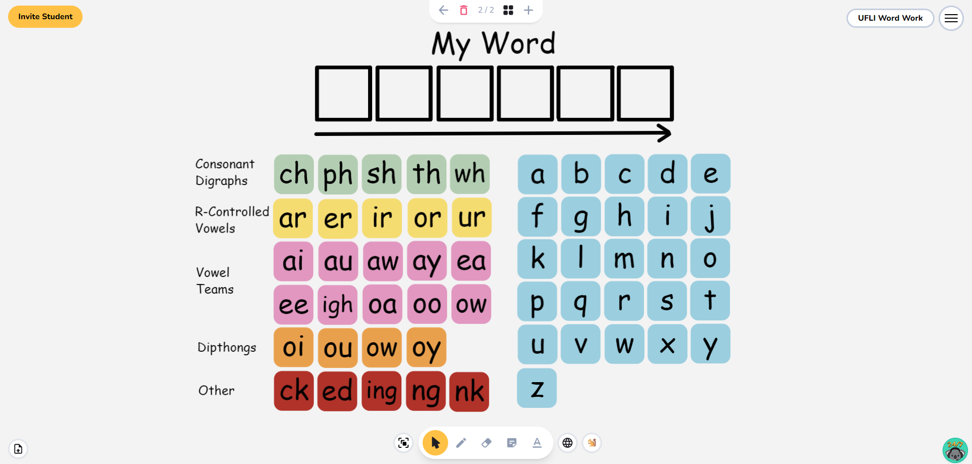 UFLI Word Work Mat