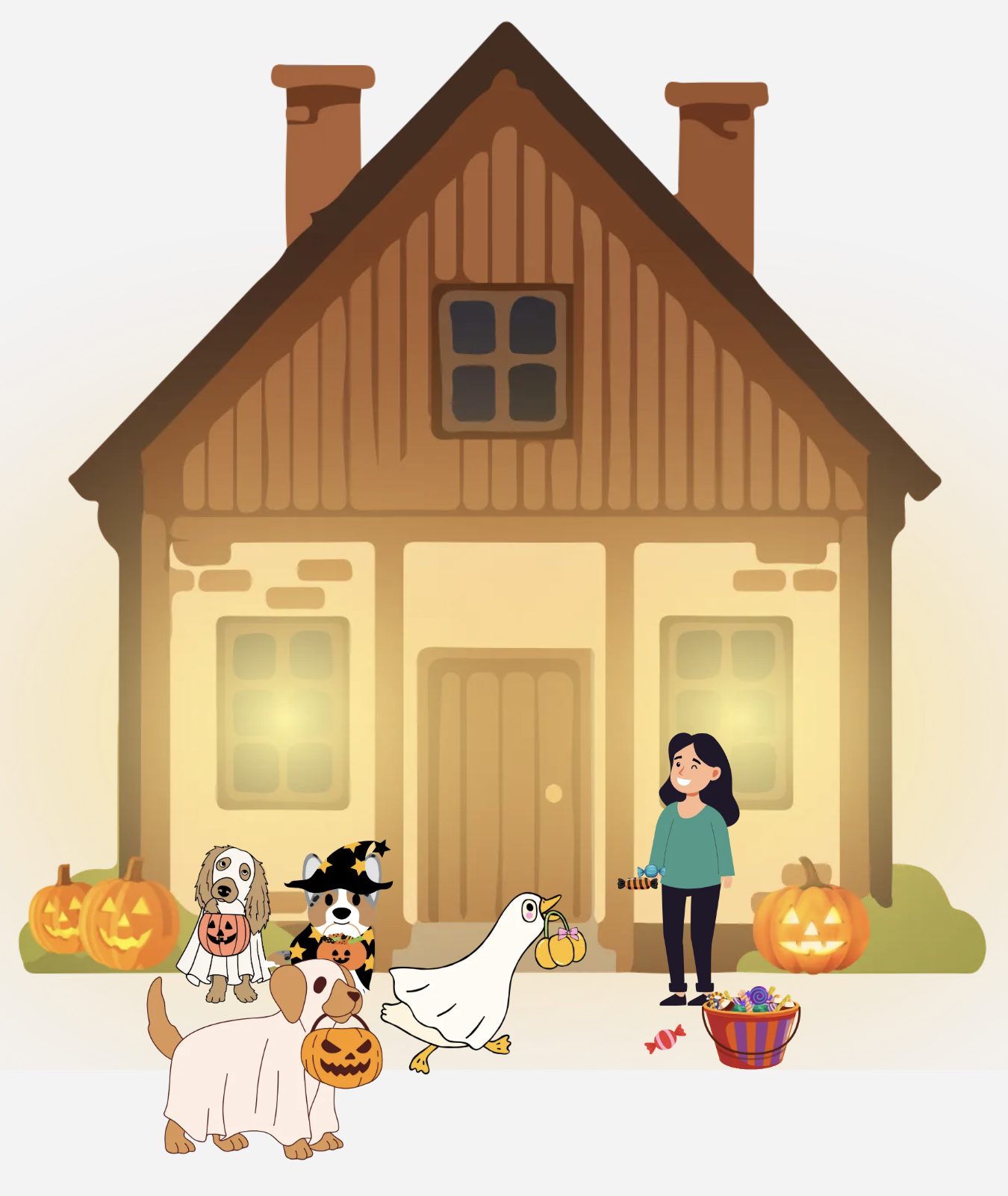 Trick Or Treat Animals Hangman style game