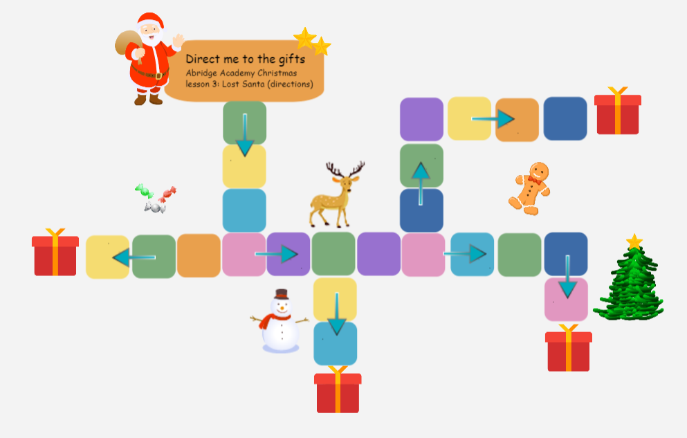 Christmas ESL classroom - A1 beginners, Abridge Academy curriculum